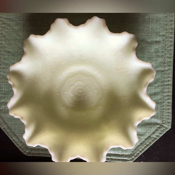 Fenton Other Vintage Fenton Mint Green Floral Candy Dish Poshmark